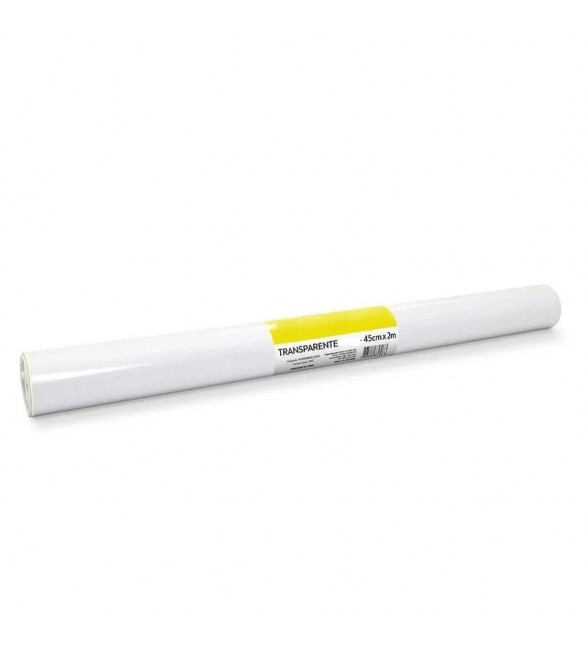 Plastico adesivo transparente Cristal 45 cm x 2 mts - VMP- Tac- 01 unidade